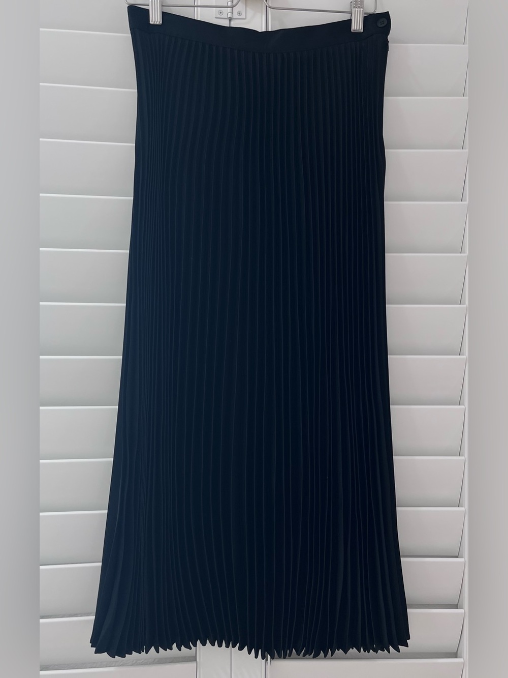 Vintage Christian Dior Separates Black Pleated Maxi Skirt Size 14 Modern size 8